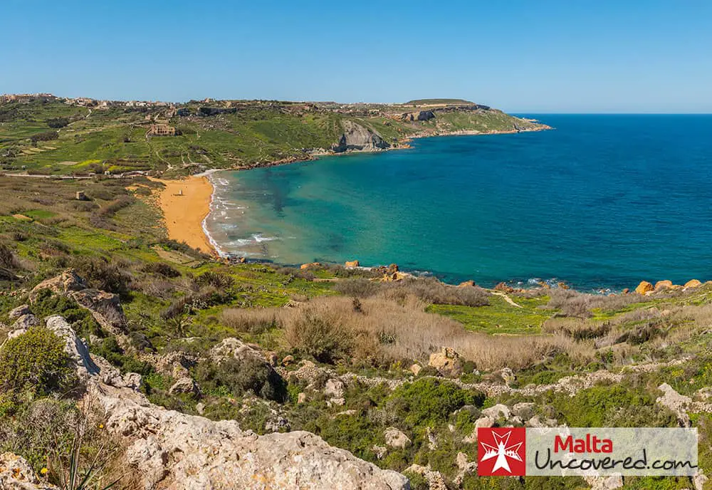 Ramla il-Ħamra is the largest of Gozo beaches.